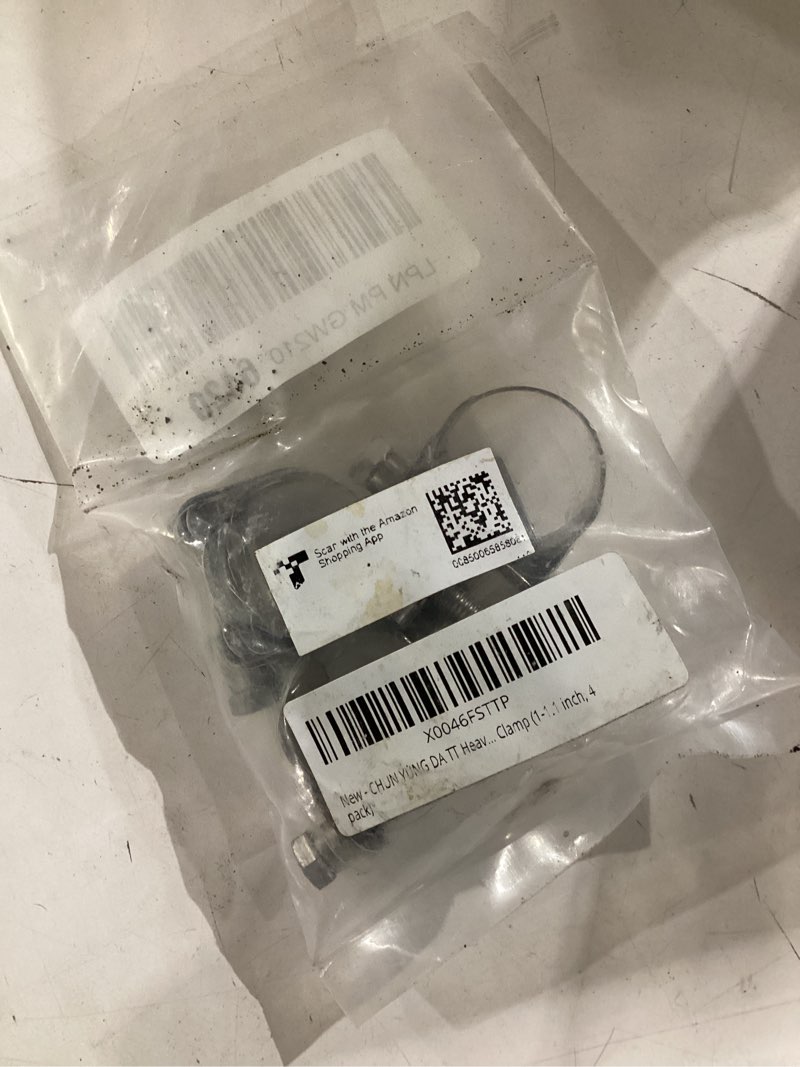 Condition photo showing Good Condition for tt heavy duty hose clamps, t-bolt clamp fits 1-inch od exhaust pipe, adjustable 26-28mm (1.02-1.10"), 304 stainless steel solid t-nuts and wide band, 4 pack 1–1.1 in. (26–28 mm) 4