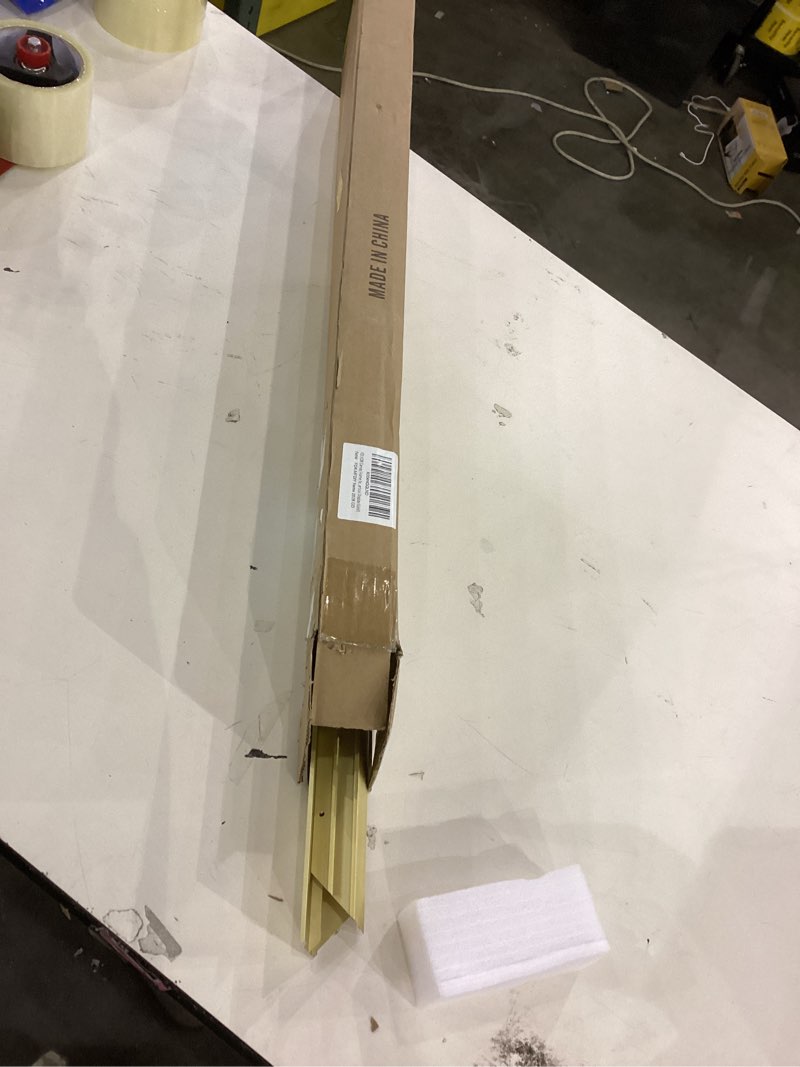 Condition photo showing New/Like New for Canvas Frame for 20x28 Art Prints Oil Paintings, 1.5" Deep DIY Metal Square Floating Frames for Landscape Portrait Living Room Fireplace Decor, Horizontal or Vertical Display (Gold) 20x28" Gold