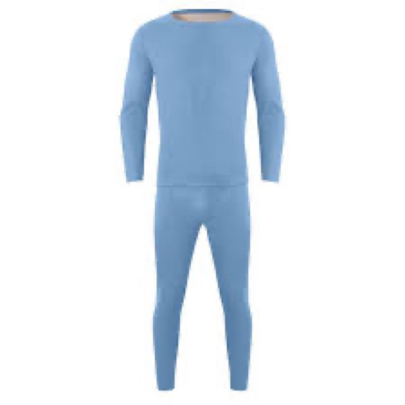 Light blue mens thermal underwear set size XL