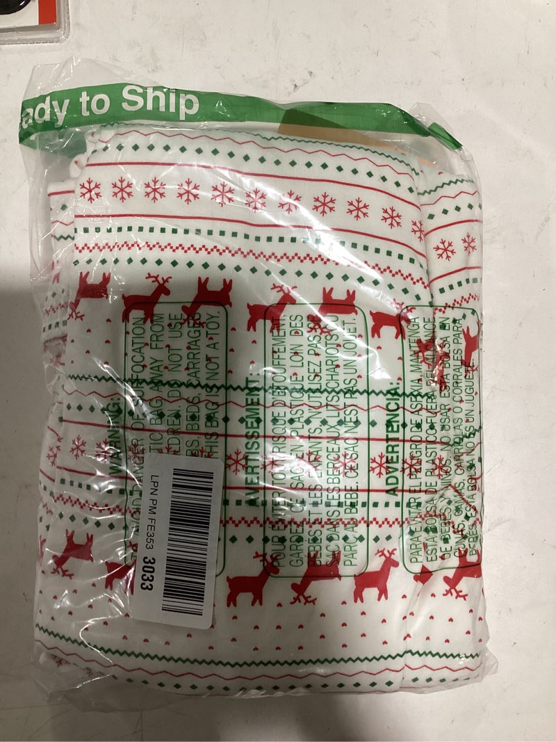 Condition photo showing New/Like New for avauma matching family christmas pajamas – cotton holiday pjs for baby, toddler, kids, and adults (men & women) women large little reindeer ivory