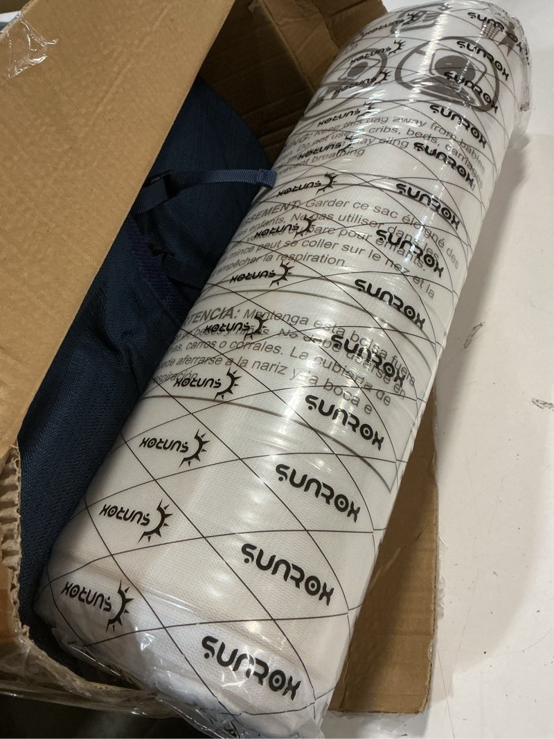 Condition photo showing Good Condition for sunrox dryfast foam outdoor chair cushion with drymesh drainage, all-weather fadeshield water resistant patio furniture cushions, ultra durable patio chair cushions 19"x19", 4 pack navy navy 19x19 inch (pack of 4)
