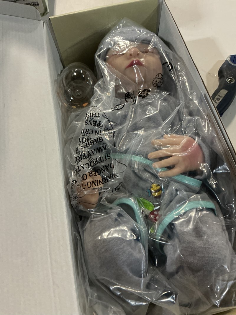 Condition photo showing New/Like New for jizhi lifelike reborn baby dolls - 17 inch realistic newborn baby doll real life realistic baby dolls poseable body sleeping baby boy with feeding kit for children 3+