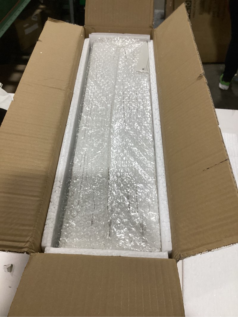 Condition photo showing Good Condition for HBCY Creations Wall Mounted Shelf with Coat Hooks and Baskets, Solid Wood Entryway Organizer Wall Shelf with Hooks - Hang Coats, Keys or Coffee Mugs, Rustic Whitewashed 24" Wide Whitewashed 24 Inch