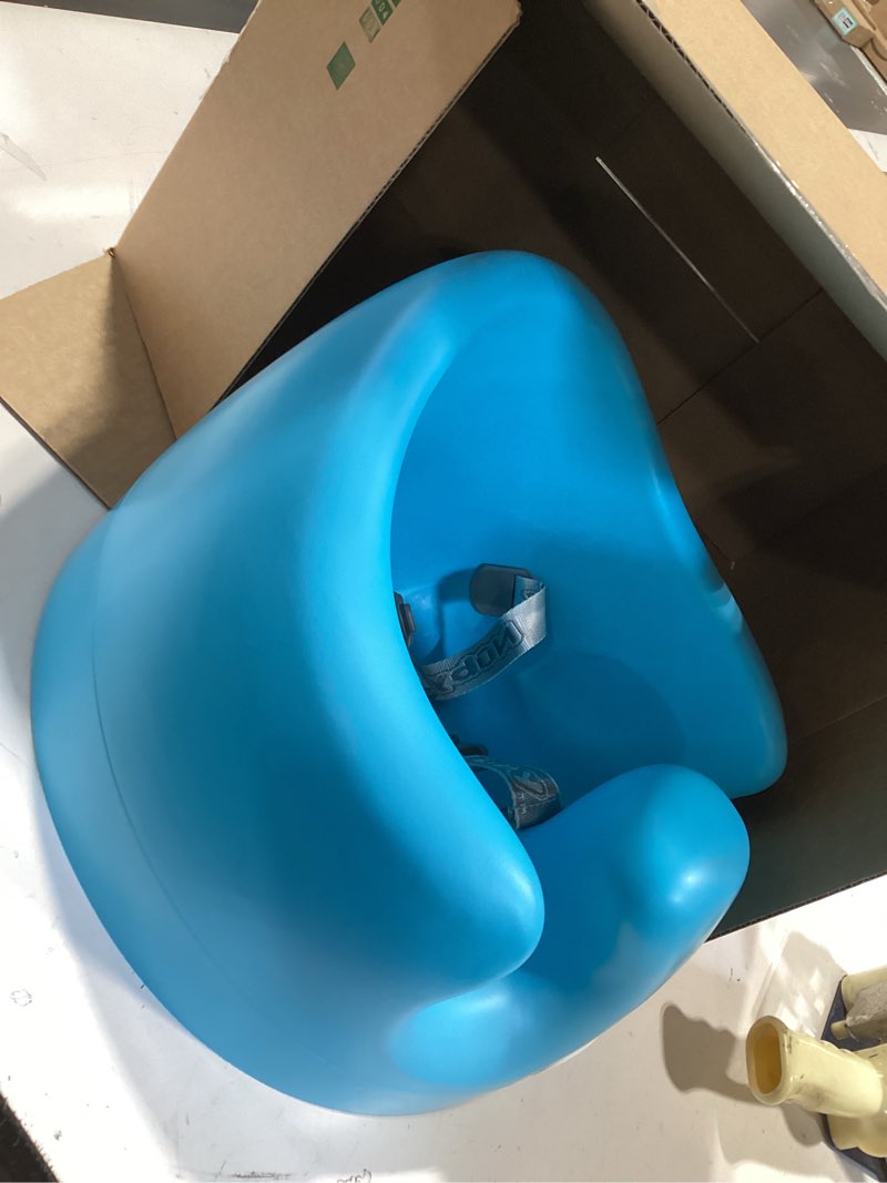 Condition photo showing Good Condition for nuby my floor seat - portable baby chair with soft foam cushion, safety harness, and high back design - 4+ months - aqua