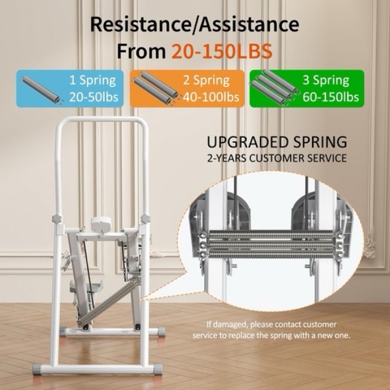 momoda stair stepper resistance adjustable folding vertical climber machine for home gym full-body workout white