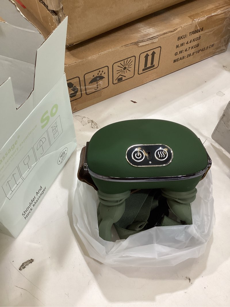 Condition photo showing Good Condition for Shoulder and Neck Massager, Bionic Heated Massager, Neck Massager with Fingers, 4D Kneading Massage, Simulates a Real Palm Massage for Comfort, Relax Muscle Tension (Green)