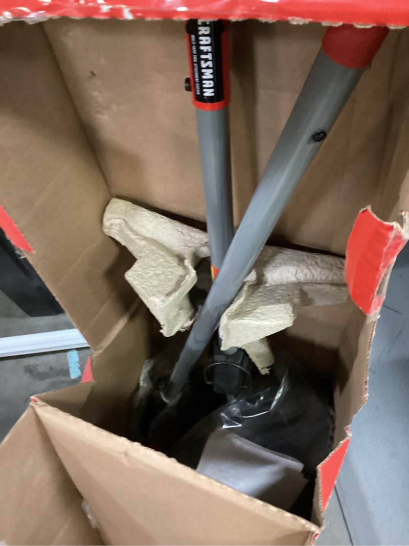 Condition photo showing As Is for craftsman ws4200 30-cc 4-cycle 17-in straight shaft attachment capable gas string trimmer