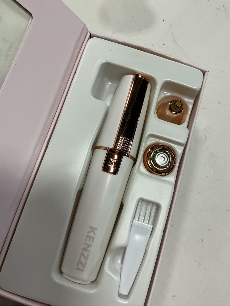 Condition photo showing Good Condition for kenzzi 2-in-1 rechargeable facial hair remover and eyebrow shaver for women  white and rose gold