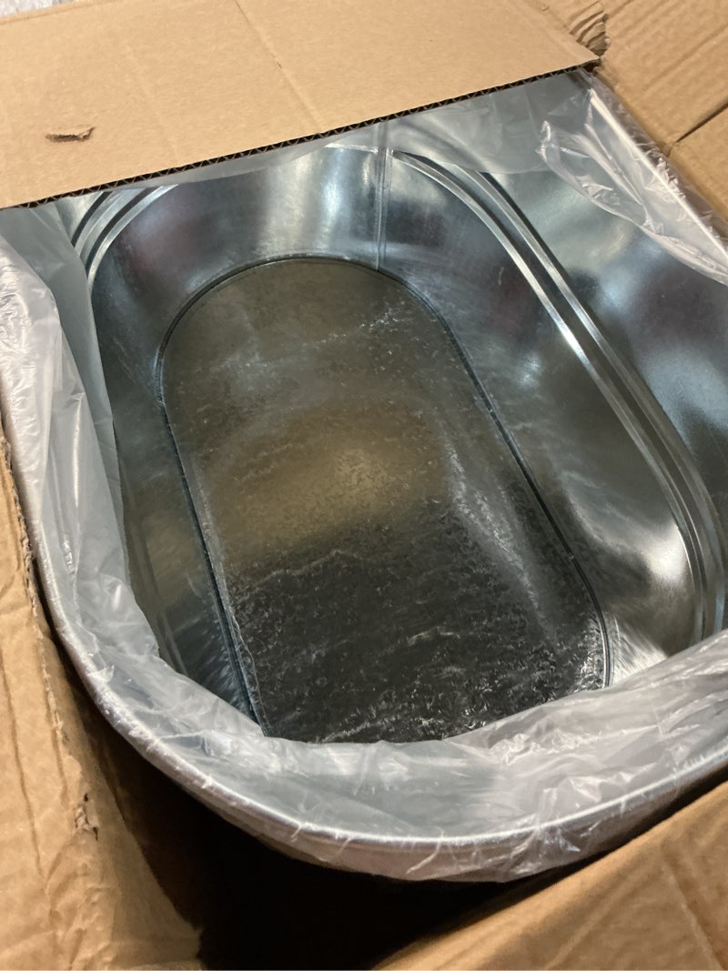 Condition photo showing New/Like New for obtanim 4 pack 4 gallon galvanized ice buckets metal champagne drink cooler storage ice tub with carry handles for beer cocktails wine beverage home parties bar cooling supplies