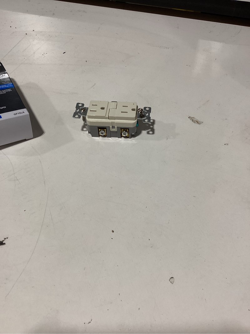 Condition photo showing Good Condition for EATON TRSGF15W Arrow Hart Tamper Resistant Duplex Gfci Receptacle, 125 Vac, 15 A, 2 Pole, 3 Wire, White