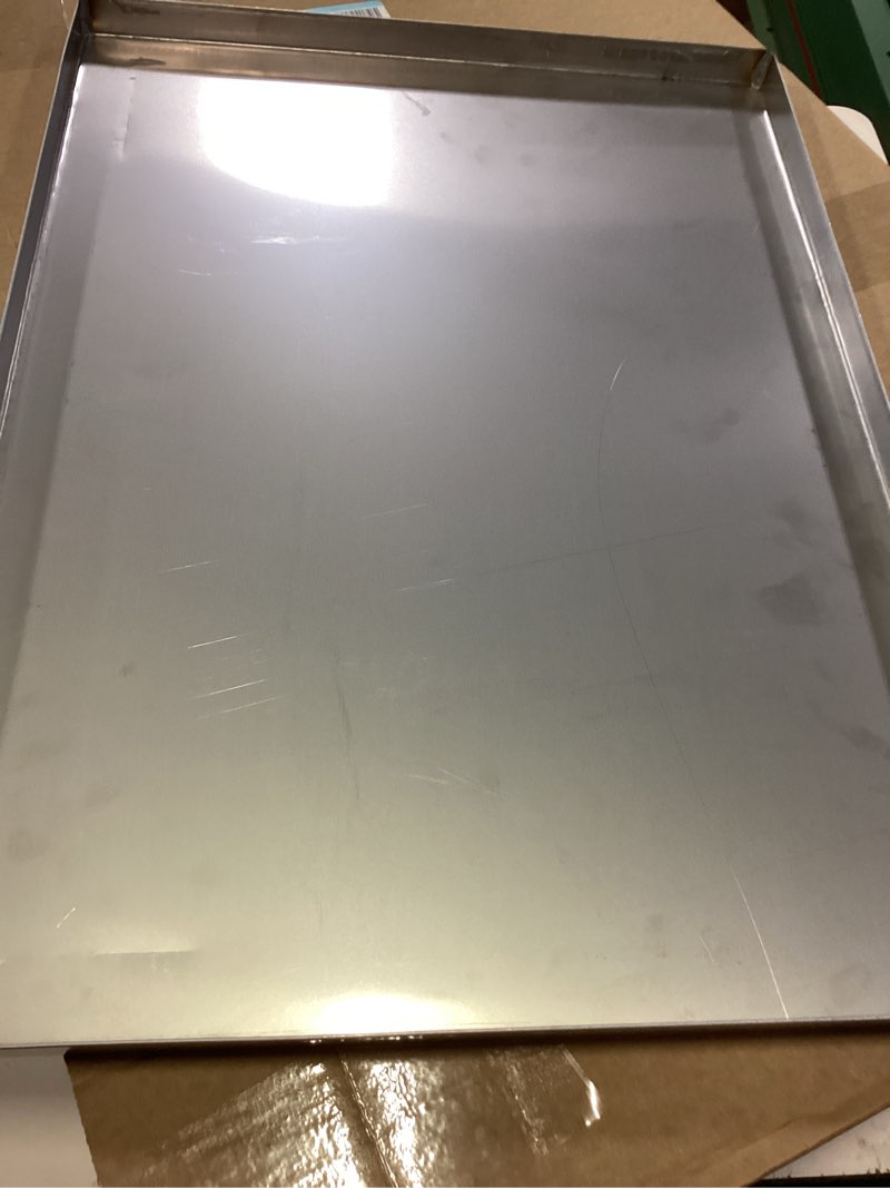 Condition photo showing Good Condition for pinnacle systems 23.5" x 17.5" metal replacement dog crate pan chew proof crack proof pet kennel tray central dog training crate pan pet supplies, stainless steel, 1" h stainless steel 23.5" x 17.5"