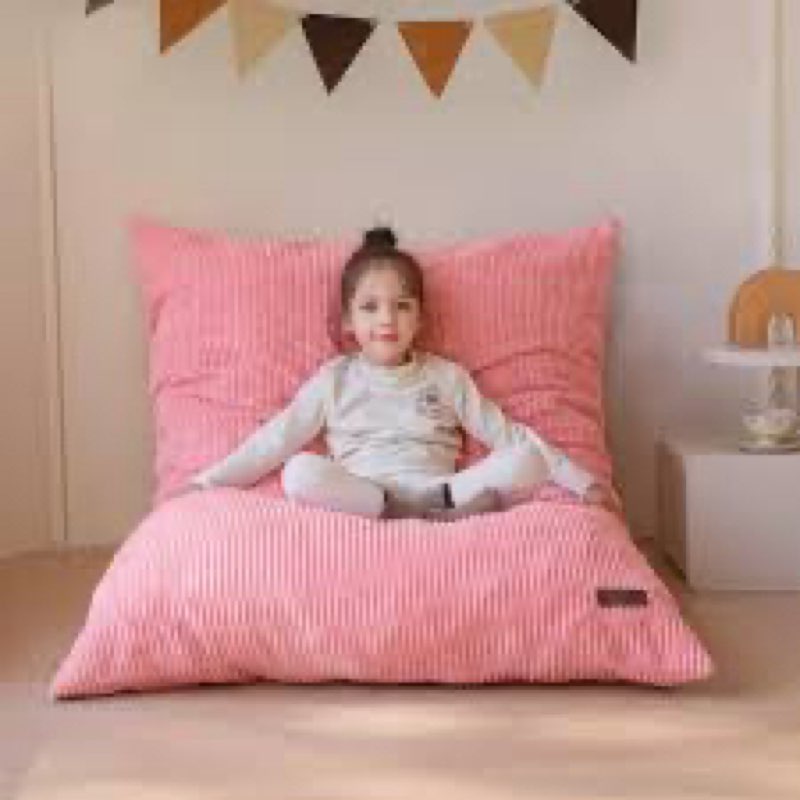 MOMCAYWEX 3-in-1 Kids Bean Bag Chair, Gaint Pillow Mattress for Kids, 35" x 50" x 10", Pink