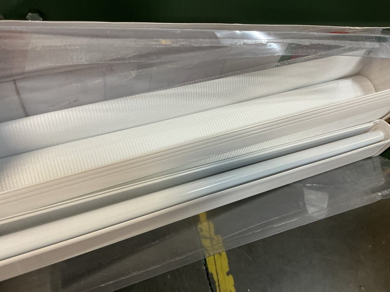 Condition photo showing As Is for Cordless Celestial Sheer Double-Layered Window Roller Shade - 29 Inch Width x 72 Inch Length (White) - Light Filtering Vinyl Window Privacy Blinds for Bedroom & Dining Room by Achim Home Décor White 29x72