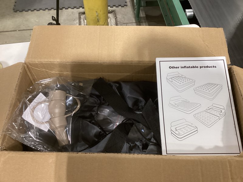 Condition photo showing Good Condition for JEASONG Blow Up Couch Air Mattress Queen with Built in Pump, 2-in-1 Air Sofa & Inflatable Mattress, AirBed Blow Up Mattress with Headboard & Cupholder, Inflatable Couch for Camping, Movie Night, Guest Beige(built in Pump)