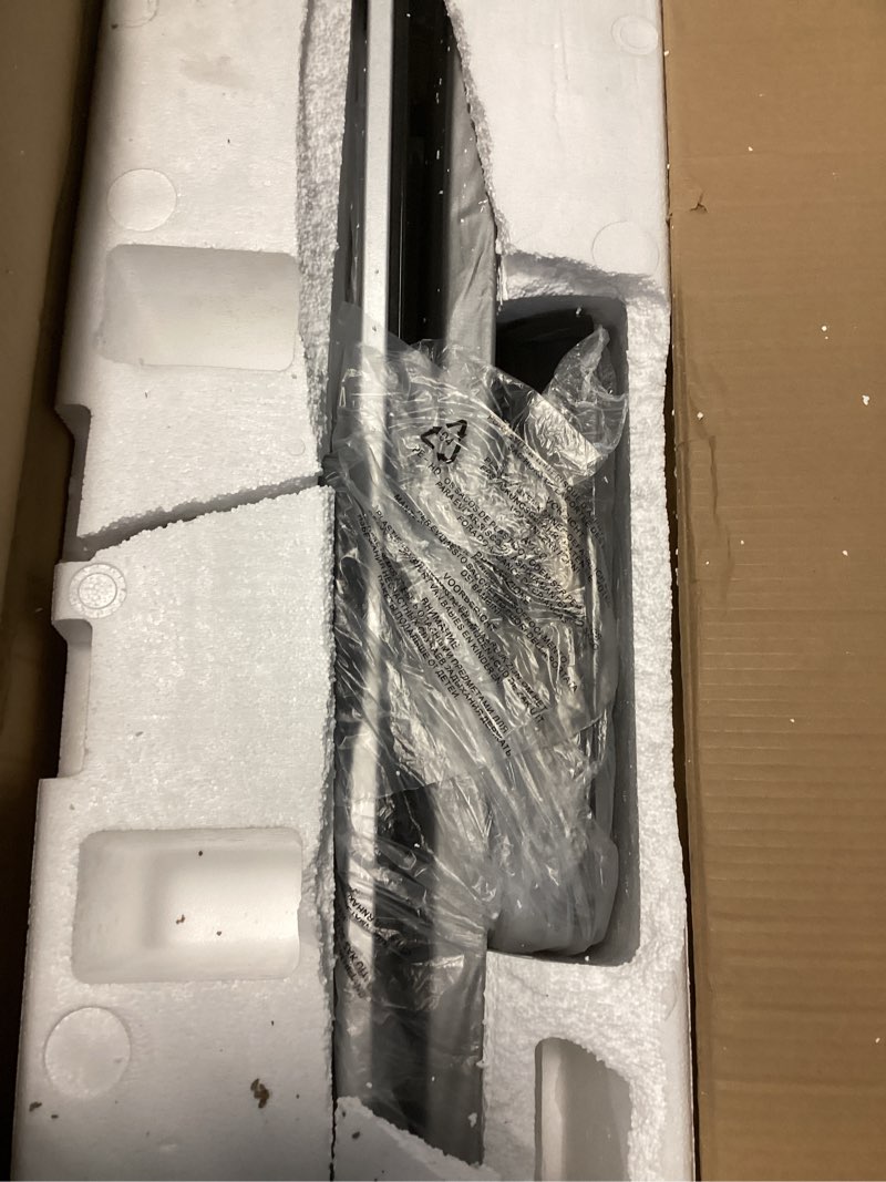 Condition photo showing As Is for 42" large steam iron press with led touch screen, 1800w steam press with 5 fabric settings language conversion and voice prompts, iron press with spray bottle and press pad for home business 42" steampress