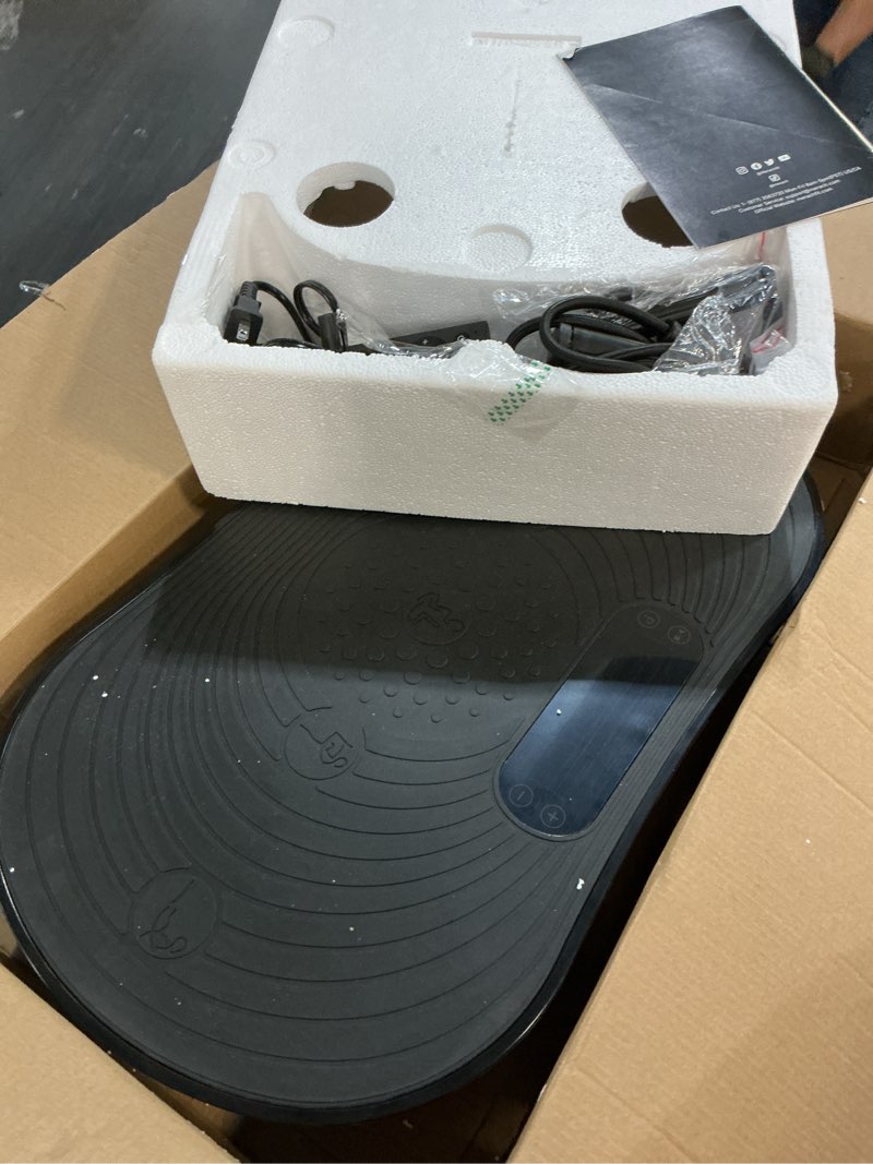 Condition photo showing Good Condition for merach vibration plate exercise machine, vibrating platform for lymphatic drainage weight loss muscle activation, full body home exercise equipment with led touch screen bluetooth pull cord