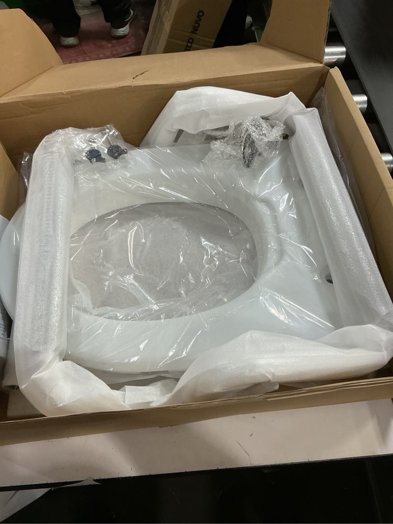 Condition photo showing Good Condition for R&T 2" Toilet Seat Riser with Handles – Comfortable Raised Toilet Seat for Seniors, Fits for Elongated Toilets, Elevated Seat with Soft Grey Padded Arms for Bathroom Gray