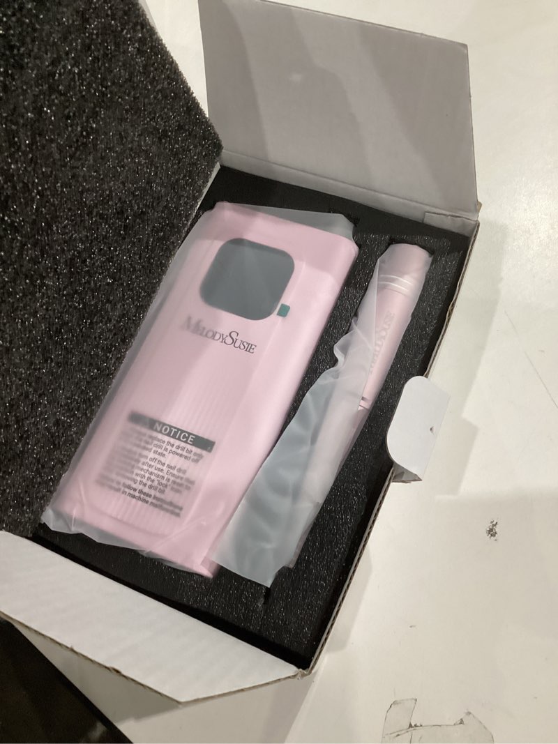 Condition photo showing New/Like New for MelodySusie Entry-Level Clip-On Cordless Essential Nail Drill, SC300F 30000RPM E-File with LCD Display for All Manicure Shaping & Gel Removal, Ideal for Training, Nail Art Practice & Home Use, Pink
