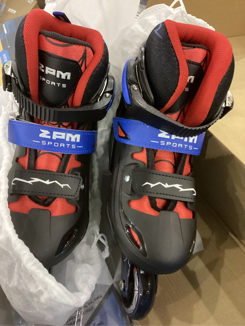 2pm sports adjustable inline skates kids boys ages 5-8 8-12 4-6 6-12 10-12 with light up wheels, rol