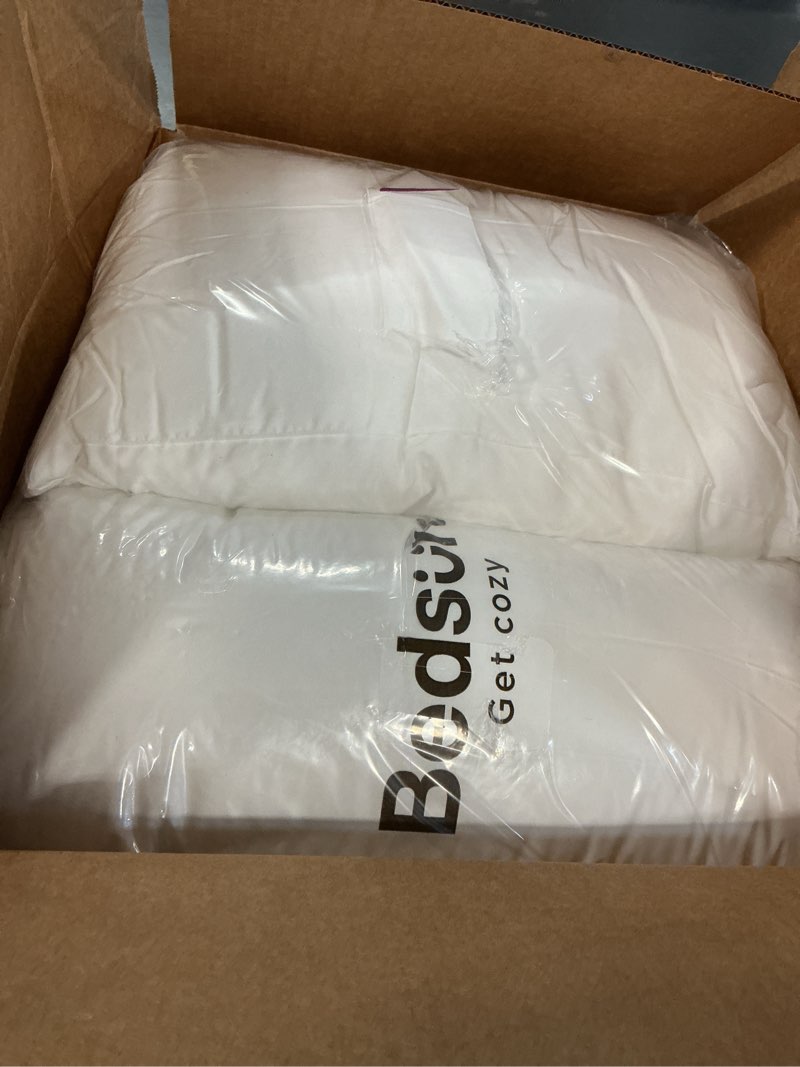 Condition photo showing As Is for bedsure pillows queen size set of 2 - soft bed pillows for sleeping 2 pack, fluffy and supportive, hotel quality, original down alternative filling for side, back sleepers soft-2pk queen