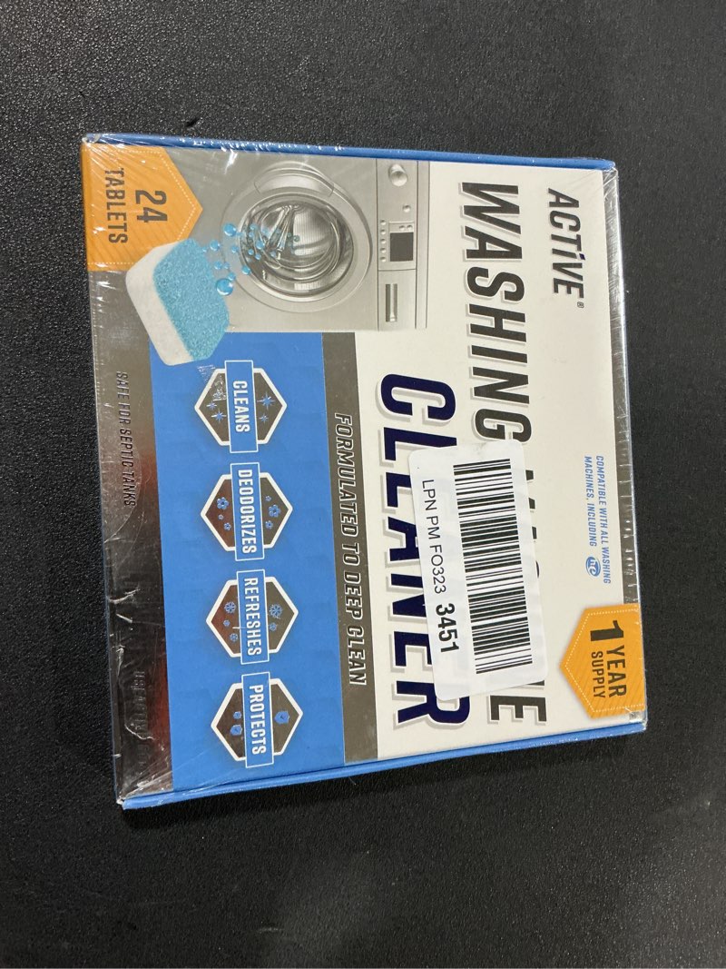Condition photo showing New/Like New for Washing Machine Cleaner Descaler 24 Pack - Deep Cleaning Tablets For HE Front Loader & Top Load Wash