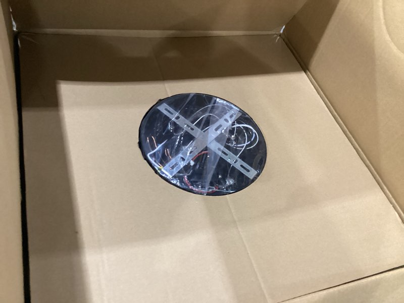 Condition photo showing New/Like New for volisun caged ceiling fan with light and remote,19.7 inch fandelier ceiling fan with light flush mount, farmhouse bladeless ceiling fans with lights for kitchen,bedroom black 19.7 inch