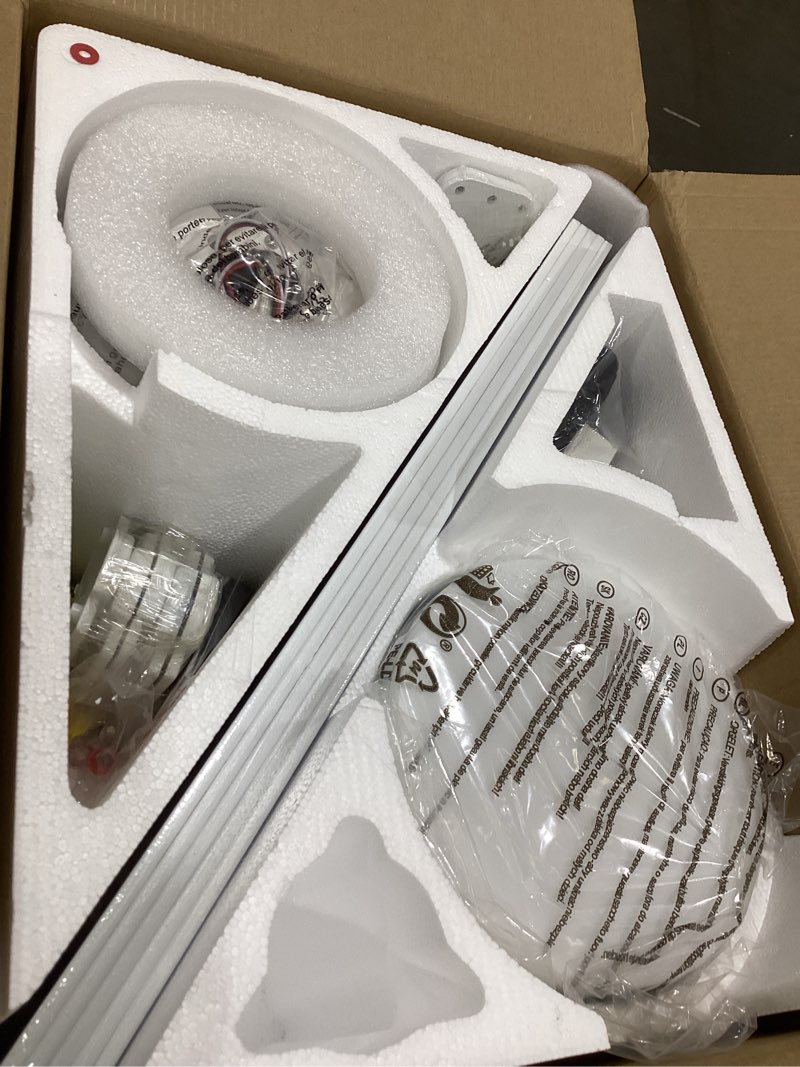 Condition photo showing Good Condition for ohniyou ceiling fans with lights, 52 inch low profile ceiling fan with light and remote/app control, flush mount, dimmable, quiet dc motor, white ceiling fan for bedroom, living room white 52 inch