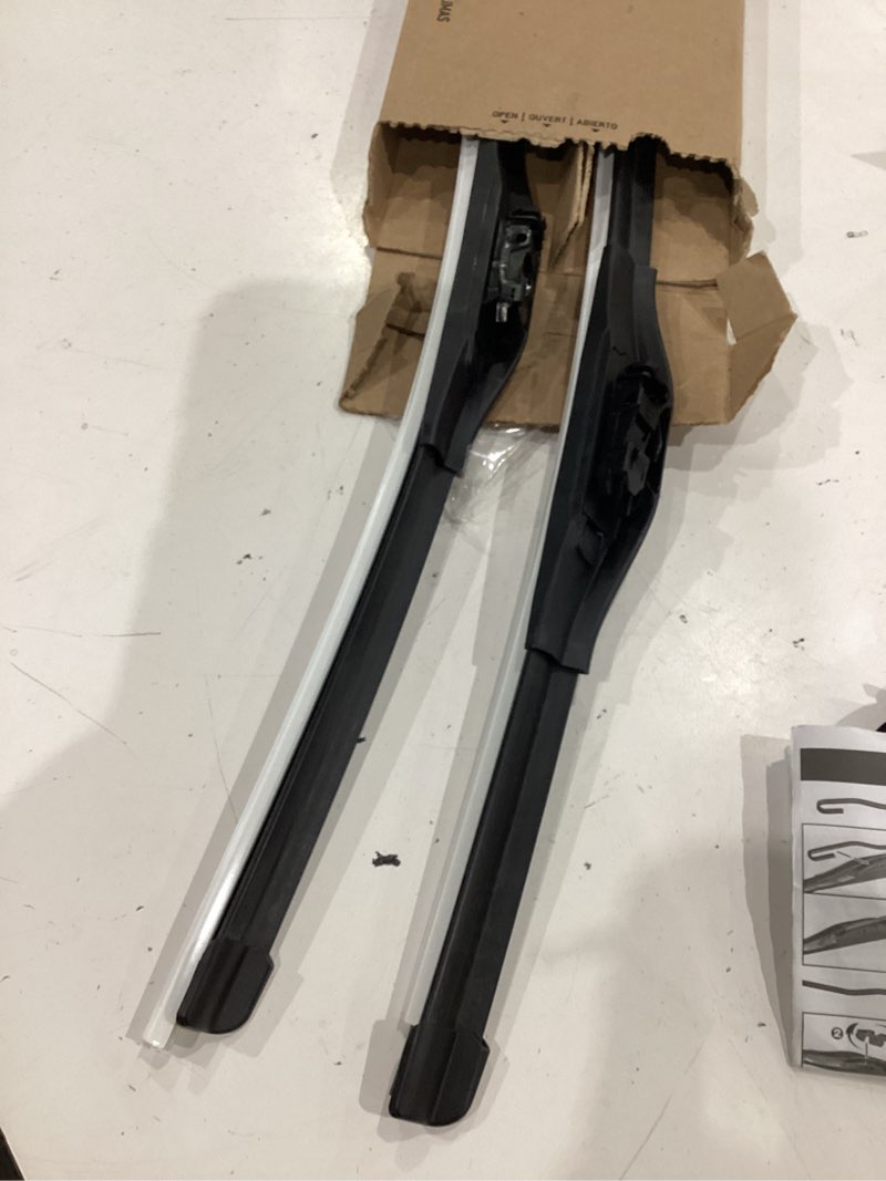 Condition photo showing As Is for trico diamond 24" + 19" super premium automotive replacement windshield wiper blades (set of 2), passenger and driver side all-weather beam wiper blades for select vehicle models (item #25-2419) 24 inch & 19 inch count of 2(pack of 1) ultimate