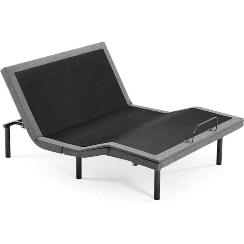 Wonder Comfort Dark Black Queen Ergonomic Electric Adjustable Bed Frame with Wireless