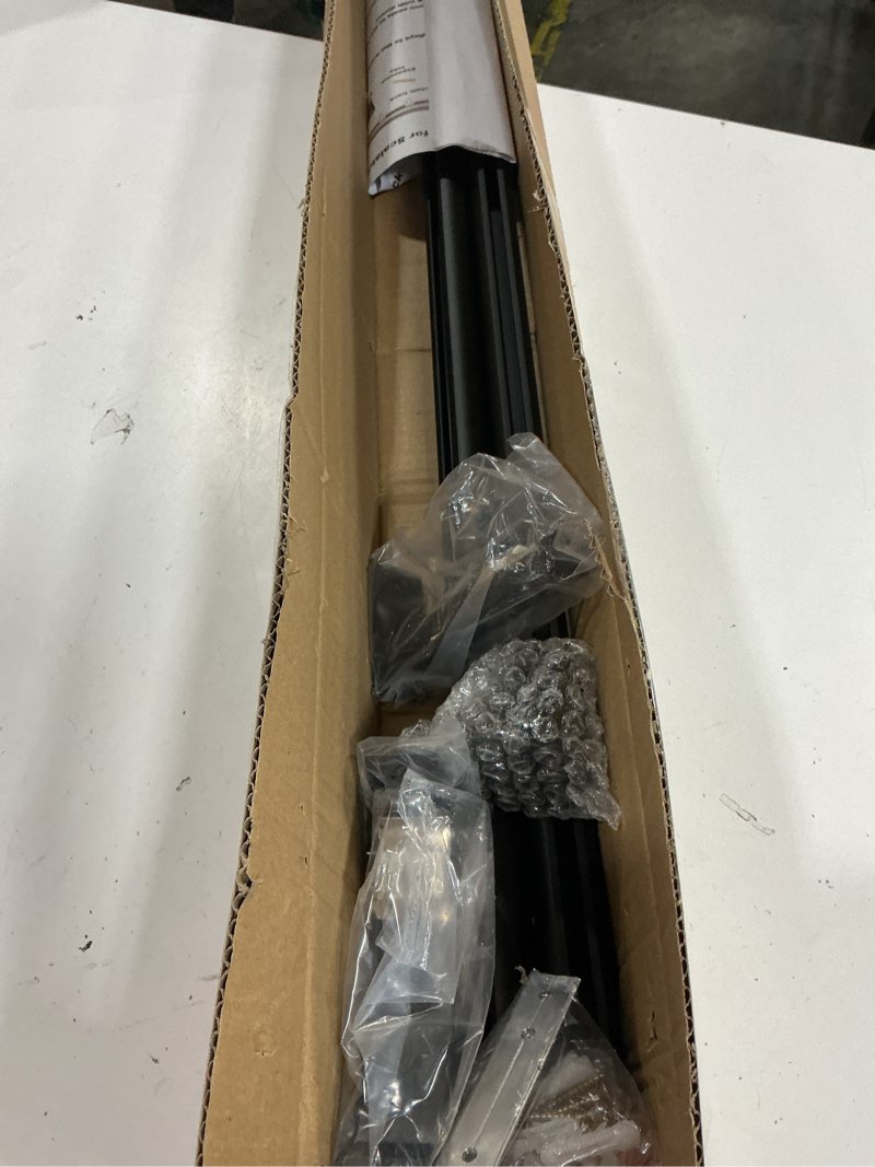 Condition photo showing Good Condition for curtain single track wall mounted, roman rod for windows, heavy duty drapery rail with aluminum bracket, silent curtain rails system for room divider living room bedroom hospital (black, 1.6m(5.2ft) 1.6m(5.2ft) black