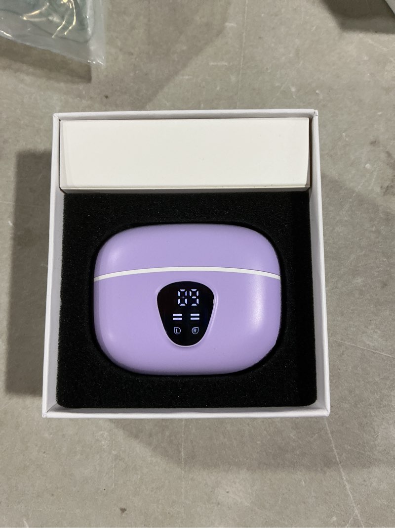 Condition photo showing Good Condition for wireless earbuds, bluetooth 5.4 headphones hifi stereo, bluetooth earbuds with enc noise cancelling mic,ip7 waterproof in ear earphones, 48h, led display ear buds for pad phones workout sports, purple