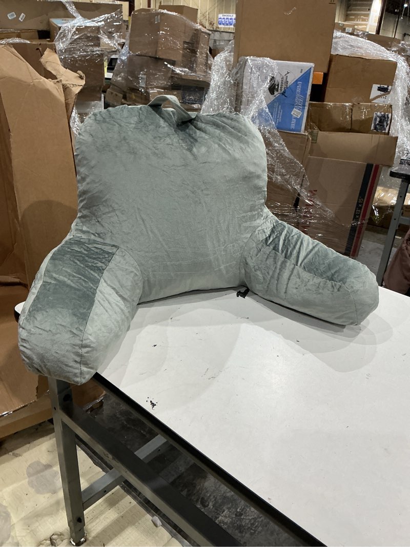 Condition photo showing Good Condition for milliard reading pillow with arms, grey, shredded memory foam back pillow for bed sitting up - sit up backrest support for reading & rest bed - washable cover, adjustable comfort, certipur certified