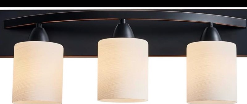 ANJIADENGSHI Bathroom Vanity Light Fixtures, Oil Rubbed Bronze Wall Mount Lighting, Modern Wall Sconce with White Glass Shade, Bathroom Lights Over Mirror CL-003-ORB