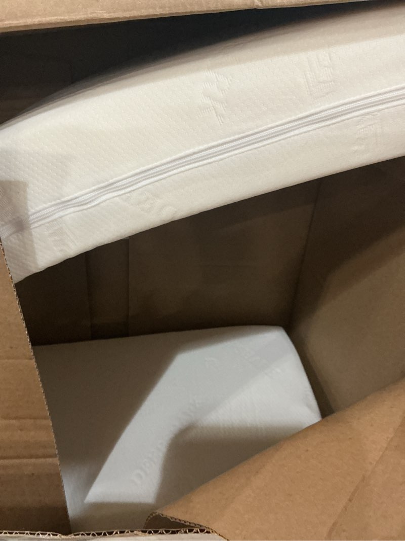 Condition photo showing Good Condition for DEEPSHARK Mattress Gap Filler, Bed Gap Filler for Full, Bed Gap Filler Full Mattress Extension Filler for Headboard Seams, Bed Space Cracks White(54"×6"×12", Full/Full XL) White 54"×6"×12"