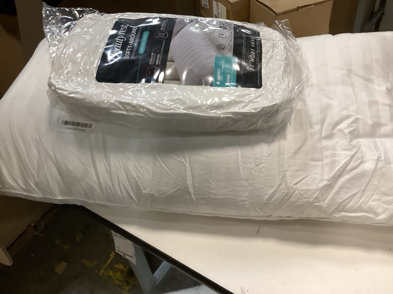 Condition photo showing Good Condition for Beautyrest Luxury Goose Feathers Soft Pillows, 500 Thread Count Cotton Cover 20”x36”, King (Pack of 2), Supportive Fluffy Hotel Collection Bed Pillows for Side and Back Sleepers