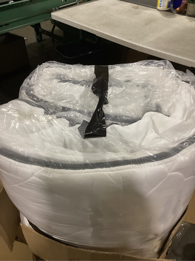 Condition photo showing As Is for (similar to )gaeste full size mattress in a box, 8 inch hybrid innerspring mattress with gel comfort memory foam and spring, medium firm, pressure relief, certipur-us certified (full, 8 in) white full 8\" - hybrid