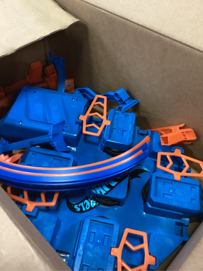 Condition photo showing As Is for Hot Wheels Track Set with 1:64 Scale Toy Car, 4 Intersections for Crashing, Powered by a Motorized Booster, Criss-Cross Crash Track (Amazon Exclusive) Crash Set