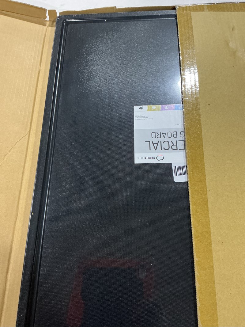 Condition photo showing New/Like New for Thirteen Chefs Professional 24 x 18 Grooved Cutting Board for Grilling, BBQ, Carving and Meats - Extra Large, 3/4" Thick Commercial Grade HDPE Plastic, NSF Stamped 24"L x 18"W Black