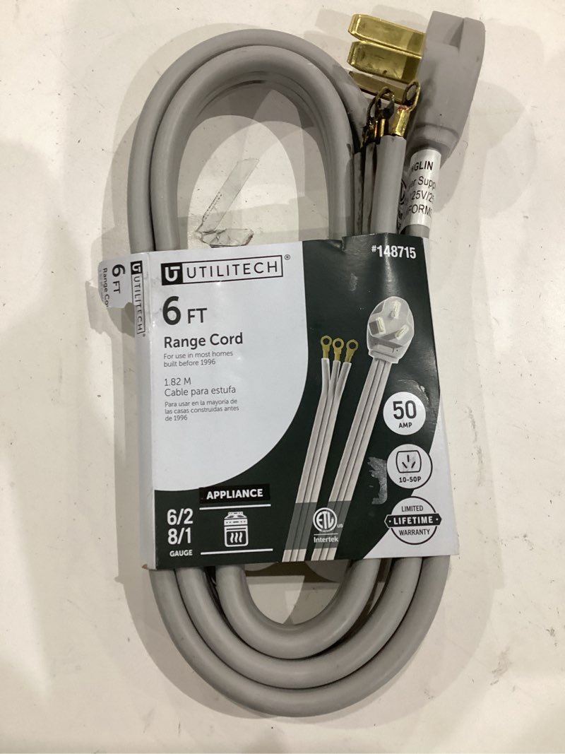 Condition photo showing Good Condition for eastman 6 feet electric range cord, 40 amps 4-prong wire, 61273 6 ft. (pack of 1)