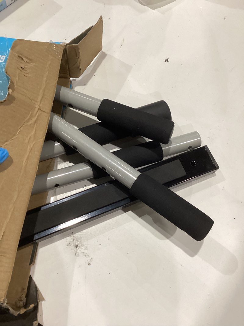 Condition photo showing As Is for ally peaks pull up bar for doorway | thickened steel max limit 440 lbs upper body fitness workout bar| multi-grip strength for doorway | indoor chin-up bar fitness trainer for home gym portable silver2