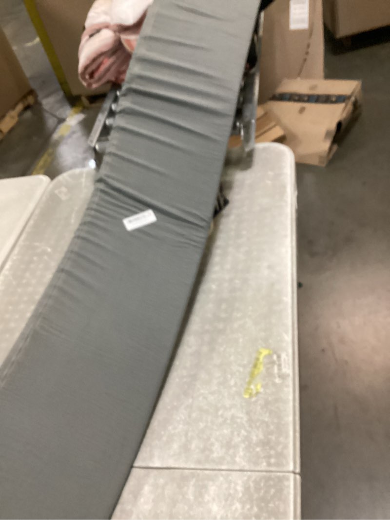 Condition photo showing As Is for Vekkia King Bed Wedge Pillow for Headboard Gap, 0–6" Gap Filler with Side Pockets & Washable Cover, Gray 76"x10"x6" Gray King(76''x10"x6"-Large)