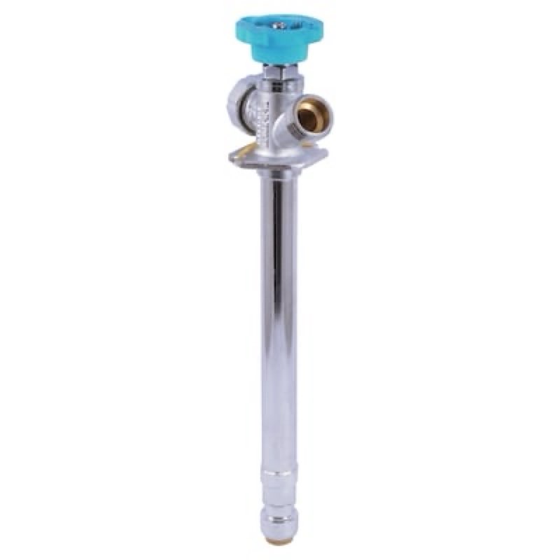 SharkBite 8-in L x 1/2-in Push-to-connect Brass Anti-Siphon Frost Resistant Multi turn Sillcock