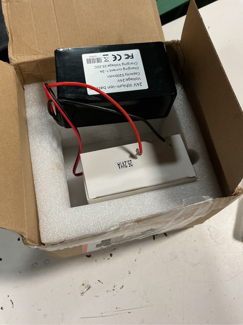 Condition photo showing Good Condition for 24v 5.2ah lithium battery with 25.2v 1a charger, 24v rechargeable battery for led strips and diy projects black