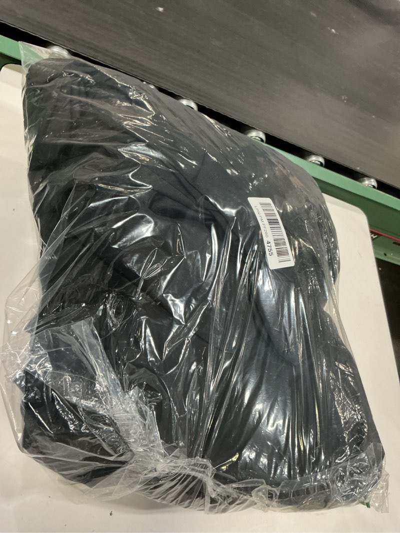 Condition photo showing As Is for 10X20ft Black Photo Backdrops for Photography, LCUIRC Two Rod Pocket Backdrops Curtain for Parties, Polyester Fabric Background with 4 Clamps for Product Protrait Photoshoot or Parties Decoration