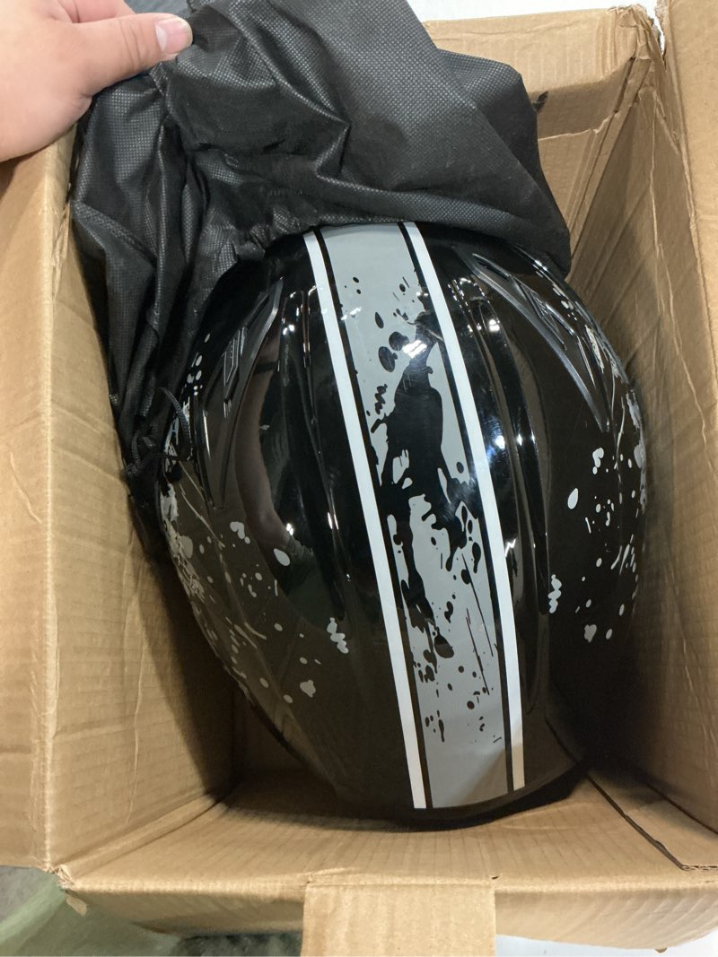 Condition photo showing Good Condition for full face motorcycle helmets adults dual vision motor-bike street bike racing motorbike adv moped helmet men women dot approved grey large