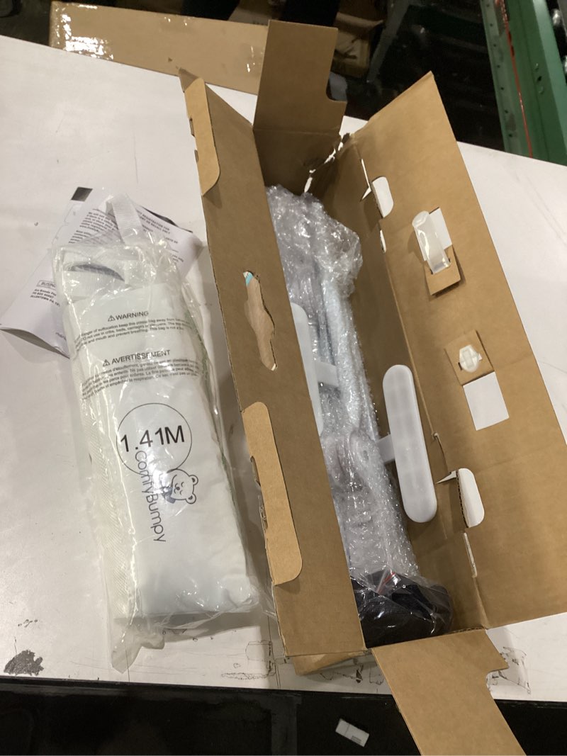 Condition photo showing New/Like New for ComfyBumpy 1-Pack Bed Rail for Toddlers 55.5" L x 19.5" H | Toddler Bed Rails for Twin, Full, Queen & King Mattress Size | Swing Down Rail Guard | Mattress Side Rail for Kids | White White 55.5”L x 19.5”H | 1-Pack