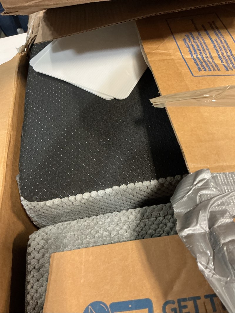 Condition photo showing Good Condition for gardner pet dog stairs for small dogs 18.5" h, 4-step extra wide dog steps for bed, pet stairs for bed and couch with durable non-slip waterproof fabric cover and soft foam, grey grey 4 18"x29.5"x18.5"
