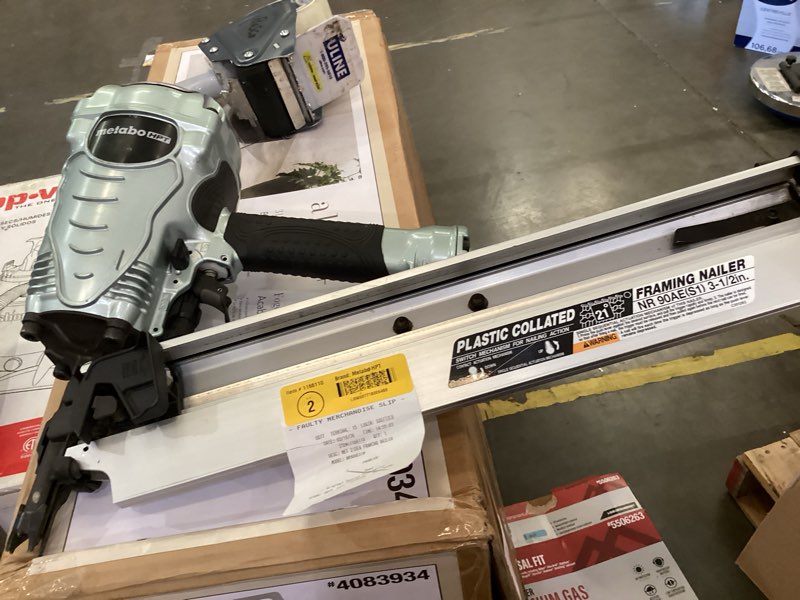 metabo hpt 3-1/2-in 21 -degree pneumatic roundhead framing nailer item #1166110 | model