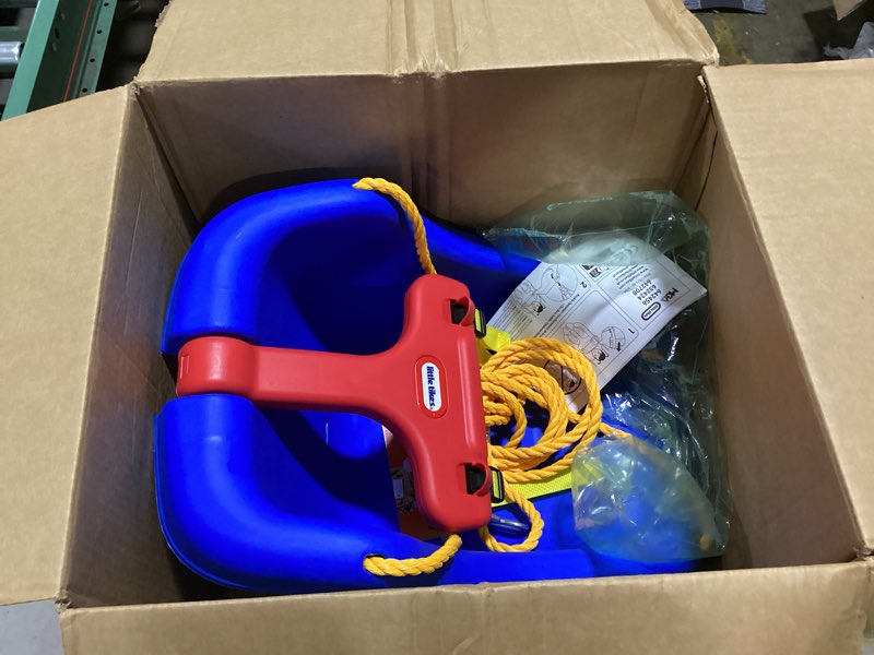 Condition photo showing Good Condition for little tikes snug 'n secure blue swing with adjustable straps, 2-in-1 for baby and toddlers ages 9 months - 4 years