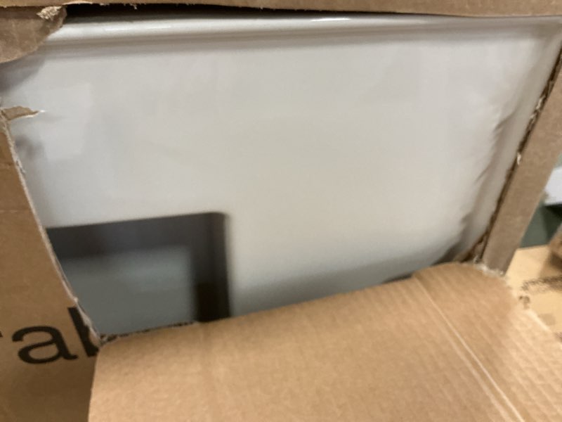 Condition photo showing Good Condition for Teorema 2 Rectangular Ceramic Wall Mounted or Vessel Sink With Counter Space